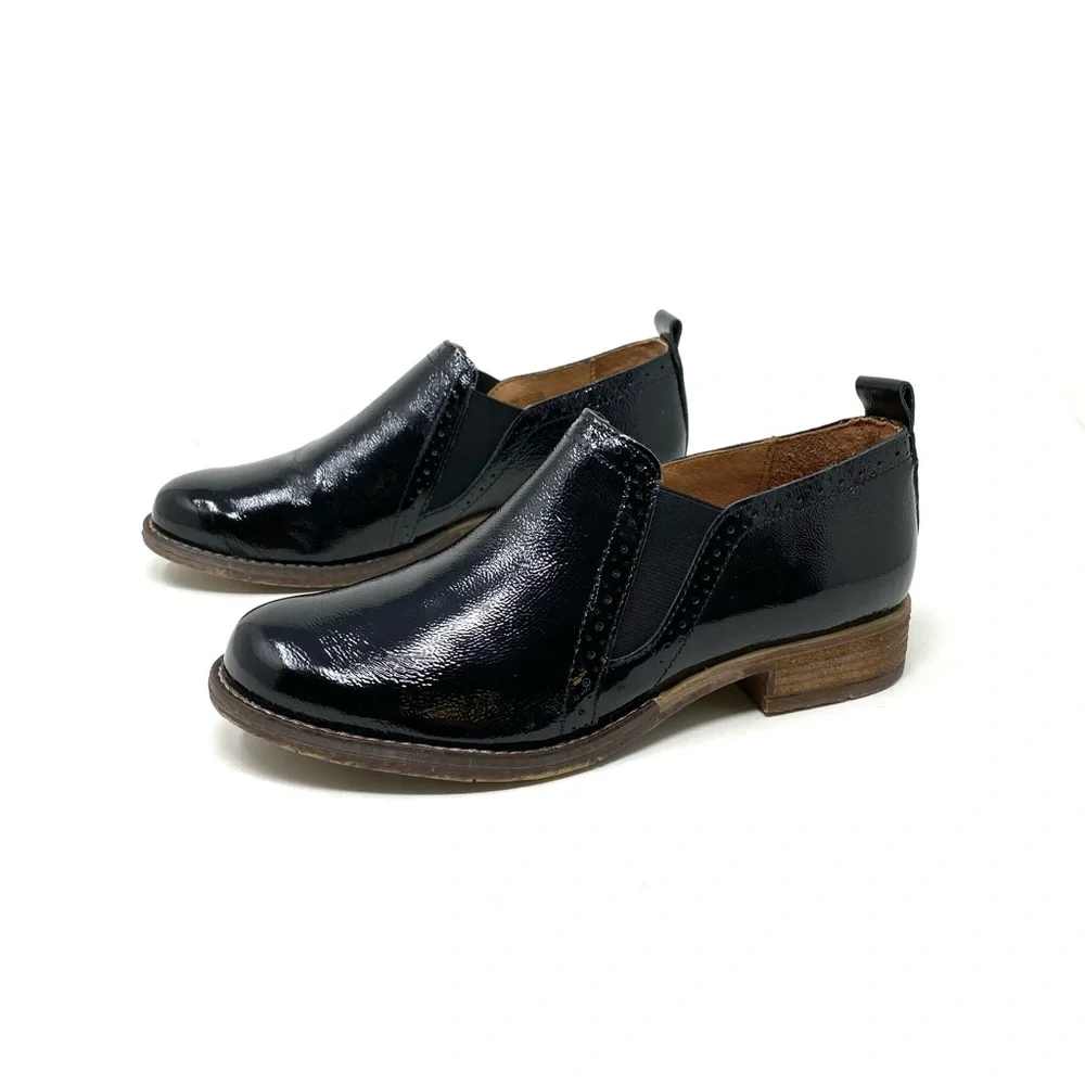 Josef Seibel Sienna 91 Women’s Black Patent Leather Slip-On Comfort Shoe Size 36
